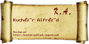 Kuchár Alfréd névjegykártya